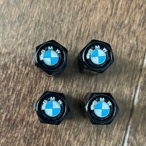 BMW Black and Blue Valve Caps